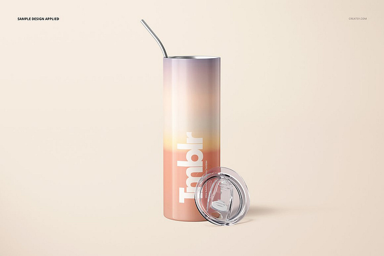 Skinny Tumbler 20oz mockup By Wanderlustlens