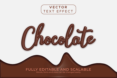 Chocolate bar vector text effext day