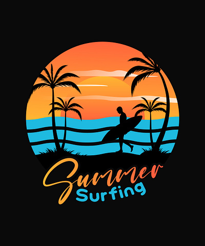 Summer surfing t-shirt design summer shirt designs