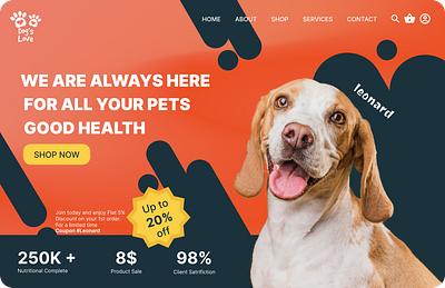 Doggy shop animal app appdesgin appdesign branding design dog dogfood graphic design ui ux vector