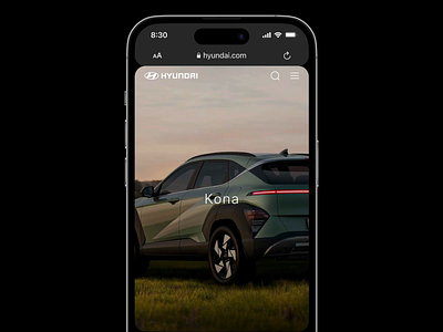 Stack navigation for the Hyundai website autolayout branding design figma graphic design interaction microinteraction minimalism mobile navigation productdesign smartanimate ui ux webdesign