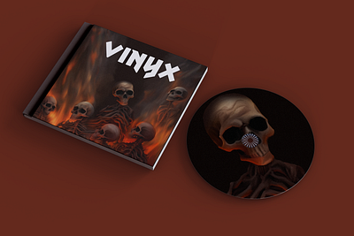 VINYX-the metal band art banddesign branding design graphic design logo metal metalband skull