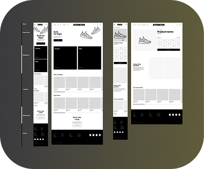 Wireframe for Shoes shop #wireframe #Ui / UX