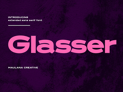 Glasser Extended Sans Serif Font 3d beauty font branding creative font font fonts graphic design handmade font lettering logo maulana font motion graphics sans font sans serif summer font typeface webfont