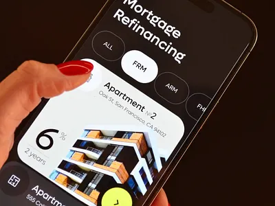 RefiMate - Mortgage Refinancing Finance App apartment app app design design housing ios landlord lease mobile product property rental tenant uxdesign