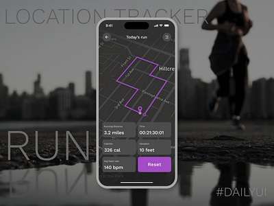 Location tracker. Daily UI, day 020. app design design graphic design ui ux web design