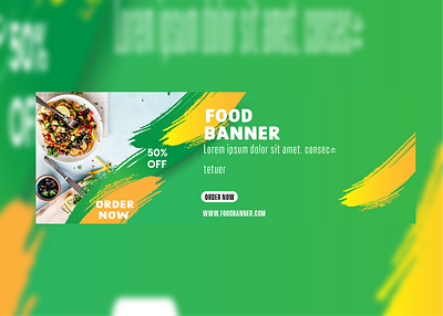 Food Banner 3d branding design graphic design illustration logo typography ui ux vector