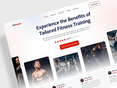 FitFusion - Fitness Landing Page by Zarbaz Khan on Dribbble