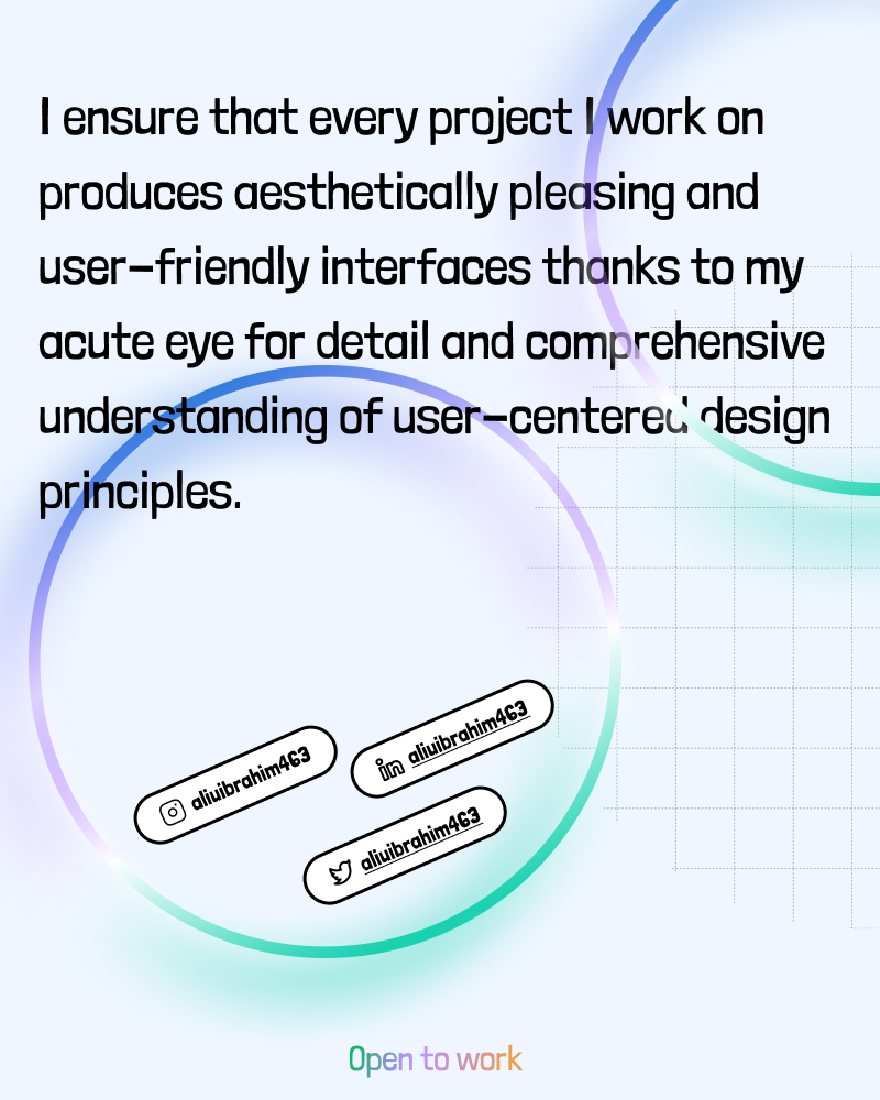 Open to work branding flier illustration mobile design ui ux