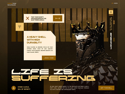 #7 - Daily UI brown build2 dark design designdrug game golden mideval mortal shell sci fi ui website