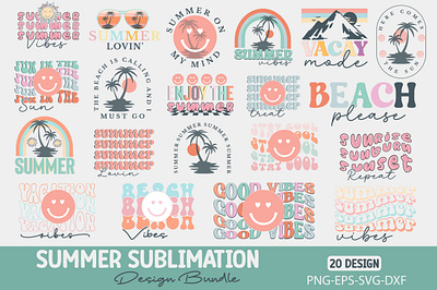 Summer Sublimation Design Bundle huge sublimation bundle