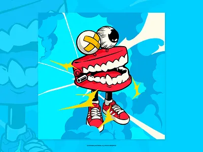Clockwork Teeth character illustration teeth