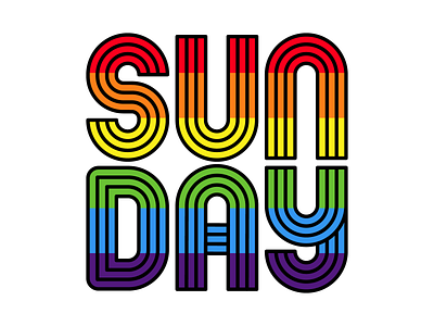 Day 11 Happy Sunday! :) 🏳️‍🌈 adobeillustrator art artwork design dribbble illustration rainbow vector