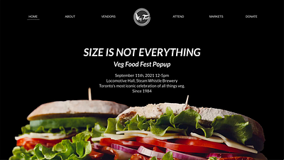 Veg Festival Website Header interaction design ui website design