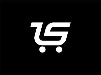 Abstract Trolley In S Letter Initial Logo abstract branding business design logo mall logo shope logo shoping logo trolley logo vector