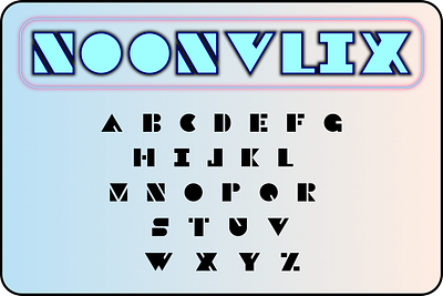 Noonvlix Font 90s aesthetic alphabet cartoon text design showcard