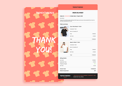 Email Receipt | Daily UI Challenge - #17 dailyui email receipt figma invoice ui design uiux user experience user interface ux design web design