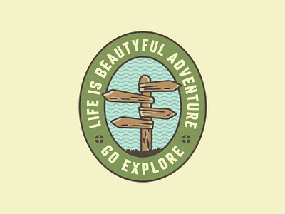 GO EXPLORE THE OUTDOOR ADVENTURE BADGE LOGO adventure adventures badge badge design badge logo badges branding design farm badge logo graphic design illustration logo nautical outdoor badge logo outdoor vintage retro badge sticker vector vintage badge