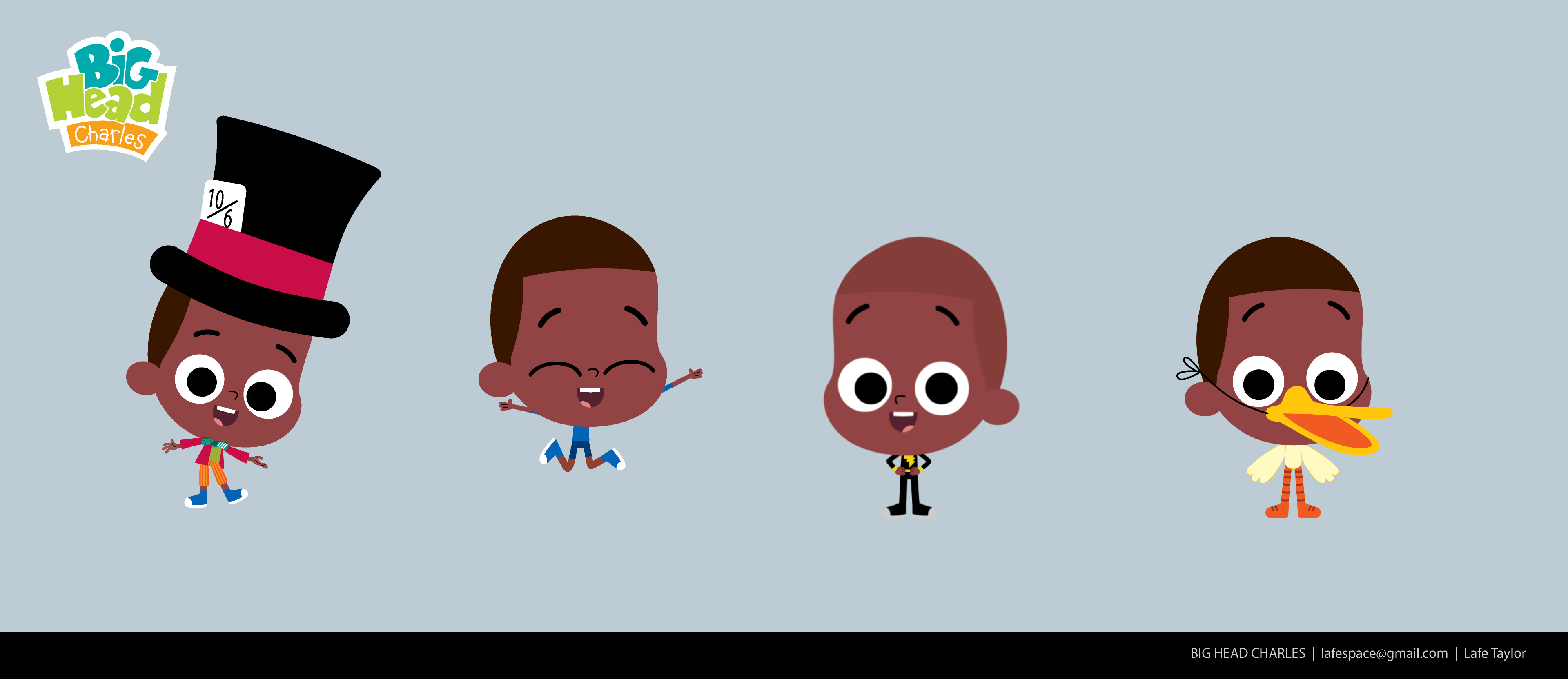 Big Head Charles designs animation cartoo character character design flat illustration lafespaceart preschool