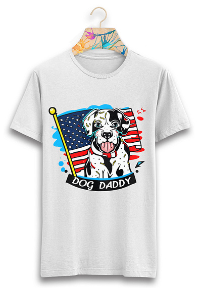 Dog Daddy T-shirt Design branding design dog daddy t shirt design graphic design illustration logo typography vector