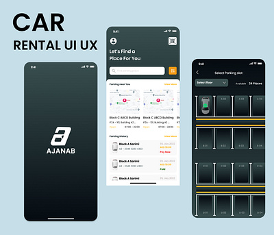 Car Rental UI UX for Mobile App car rental ui ux figma ui ux
