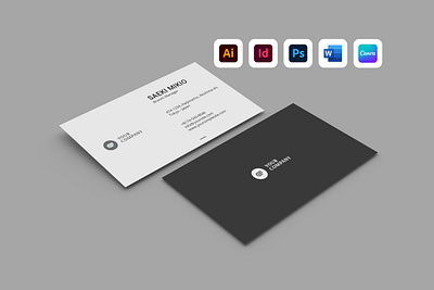 Editable Business Card Template branding business card design graphic design logo name card