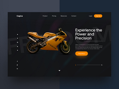 Motorcycle Banner Section branding design figma graphic design illustration landing page ui ux web website