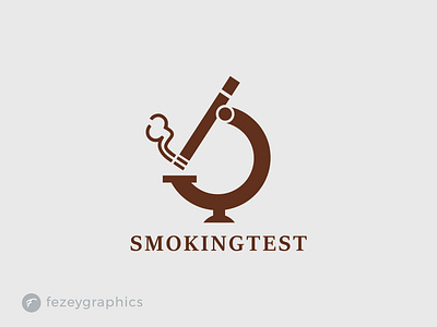 Smoking test logo design artwork branding combination combinationlogo design graphic design illustration lablogo logo microscope minimalist modern sciencelablogo simple smokelogo typography vector