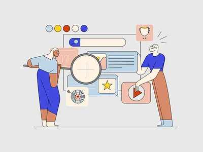 Digital Marketing illustrations pack affinitydesigner ai art colorful design flat flatdesign illustration illustrations illustrator vector web
