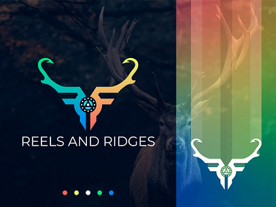 Reels and Ridges branding deer graphic design logo reels