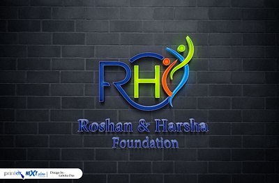 Roshan & Harsha Foundation Logo with Outputs graphic design logo