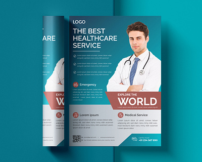 Healthcare flyer design branding businessflyer creative creative flyer design doctor doctorflyer flyer flyerdesign flyertemplate graphic design healthcare healthcareflyer illustration