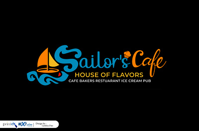 Sailor's Cafe Logo with Outputs graphic design logo