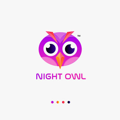 Night Owl logo design- {Unused} 3d abstract logo app logo apps best logo branding design graphic design illustration logo night owl logo owl logo ui vector website logo