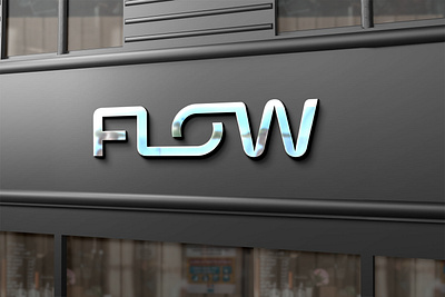 FLOW LOGO DESIGN branding design graphic design illustration logo logo design minimal logo typography vector wordmark logo