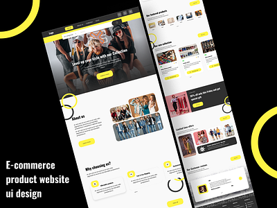 E-commerce products Website Ui design-Landing page animation branding uidesigns