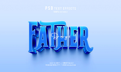 Creative Father 3d editable text effects father day fathers