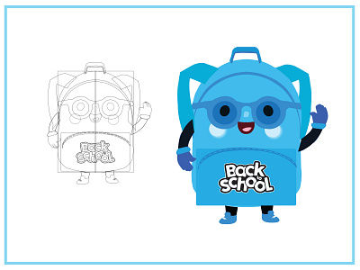 School Bag Mascot Logo branding graphic design illustration logo logodesign mascot mascotdesigns schhol bag vector vectordesign