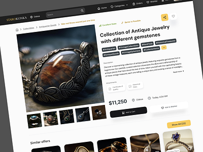 Antique Items Exchange shop e-commerce antique e commerce ecommerce jewelry shop web website