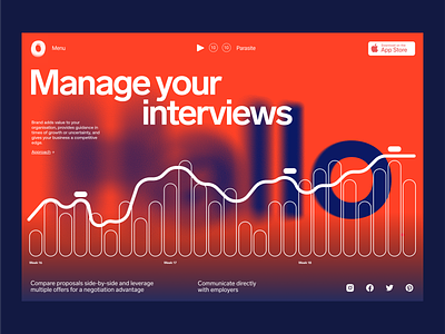 👩🏻‍💻 Manage your interviews — concept🧑🏻‍💻 app concept deck design graphic infographic interviews job keynote mobile offer presentation promo typographical ui web sites