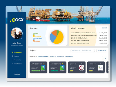 Oil and Gas Employee Portal Dashboard app dashboard design employee logo oil and gas portal ui ux