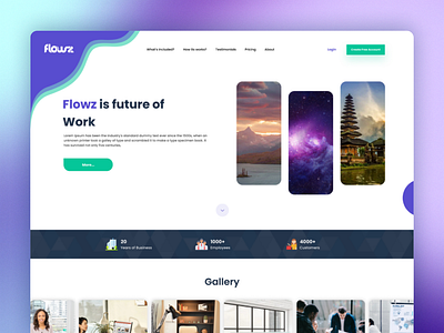 Technology & Business | Flowz adobe xd ai branding business case study data services figma graphic design illustration logo photoshop technology