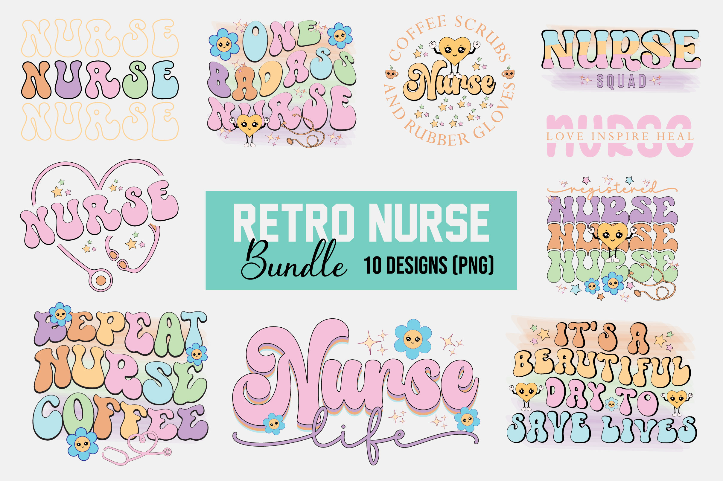 Retro Nurse Design 3d animation app branding design graphic design illustration logo motion graphics retro nurse design ui vector