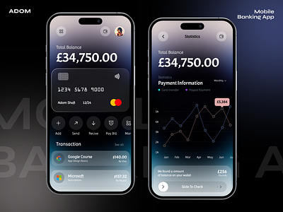 Mobile Banking App app app design app ui banking banking app finance app mobile banking ui ux wallet app