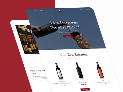 Landing page for wine store design landing mihirsongara page responsive store ui web website wine