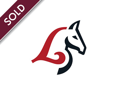 Letter L Horse Logo for SALE buy design designer for horse l letter logo logoground premade purchase ready made sale