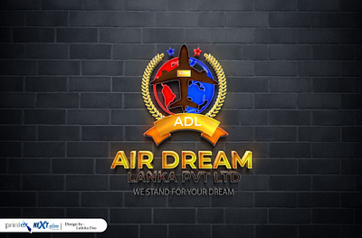 Air Dream Lanka Foreign Employment Agency Logo with Outputs graphic design logo