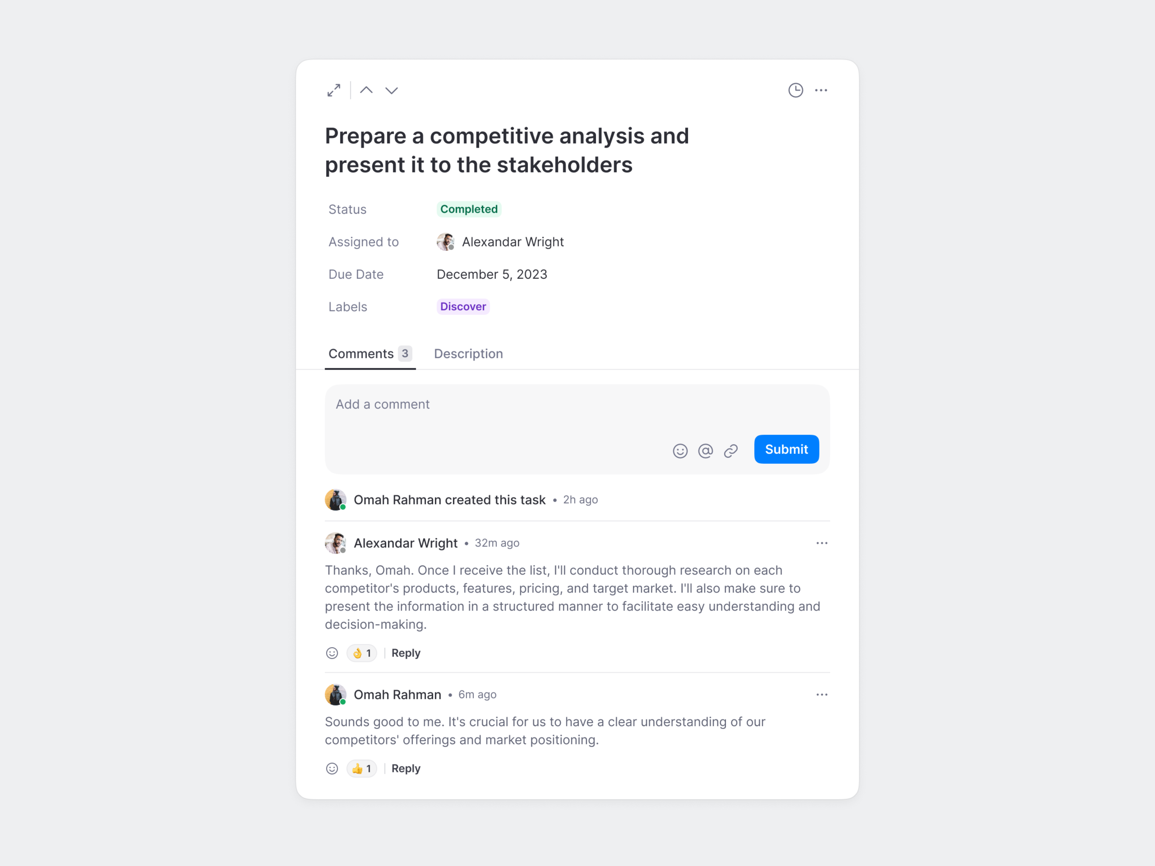 Task And Comments Modal By Jin Yong On Dribbble