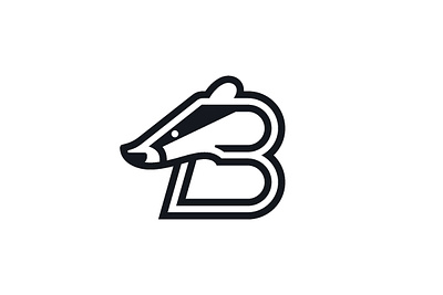 Letter B Badger Logo for SALE b badger buy design designer for sale letter logo logoground premade purchase ready made sporty