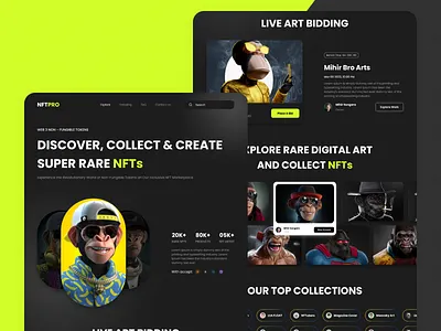 NFT Website Design crypto design mihirsongara nft responsive ui ux web web3 website